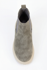 Men's Suede Hybrid Boot Flexible Elastic Side Panels Rear Pull Tab Perfect Balance Durability Contemporary Fashion Shoes