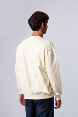 Men's Tomato Store Long Sleeve Crew Neck With Front Print Regular Fit Melton Sweatshirt