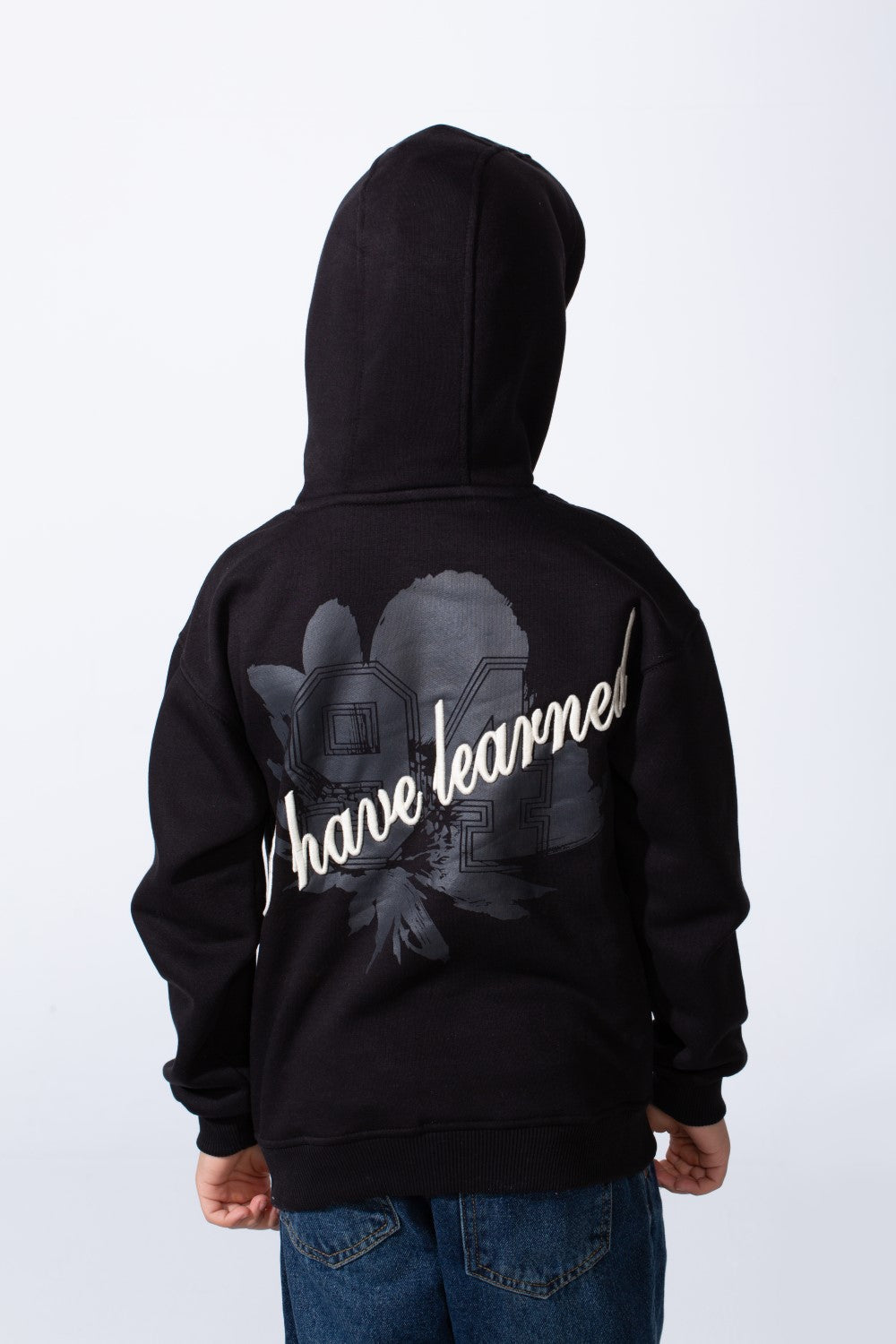 Boy's Tomato Store Bold Raised Script Embroidery Double-Layer Hood Melton Oversize Sweatshirt