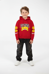 Boy's Tomato Store Bold Graphics Playful SpongeBob Design Kangaroo Pocket Oversize Sweatshirt