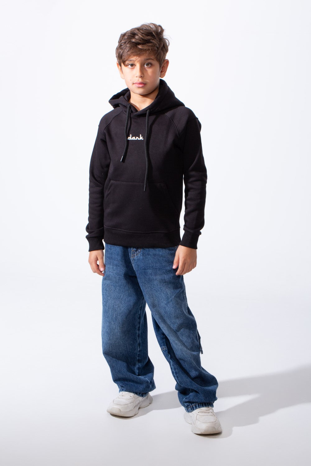 Boy's Melton Oversize Back Graphic Print Hooded Sweatshirt