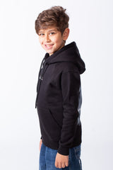 Boy's Melton Oversize Back Graphic Print Hooded Sweatshirt