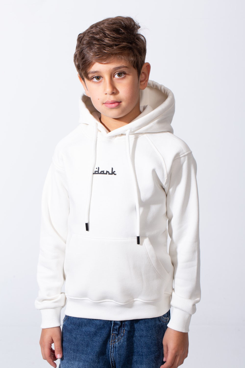 Boy's Melton Oversize Back Graphic Print Hooded Sweatshirt
