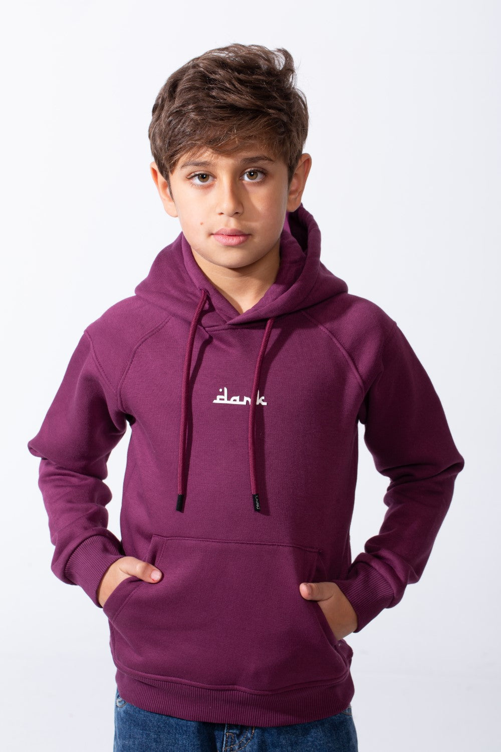 Boy's Melton Oversize Back Graphic Print Hooded Sweatshirt