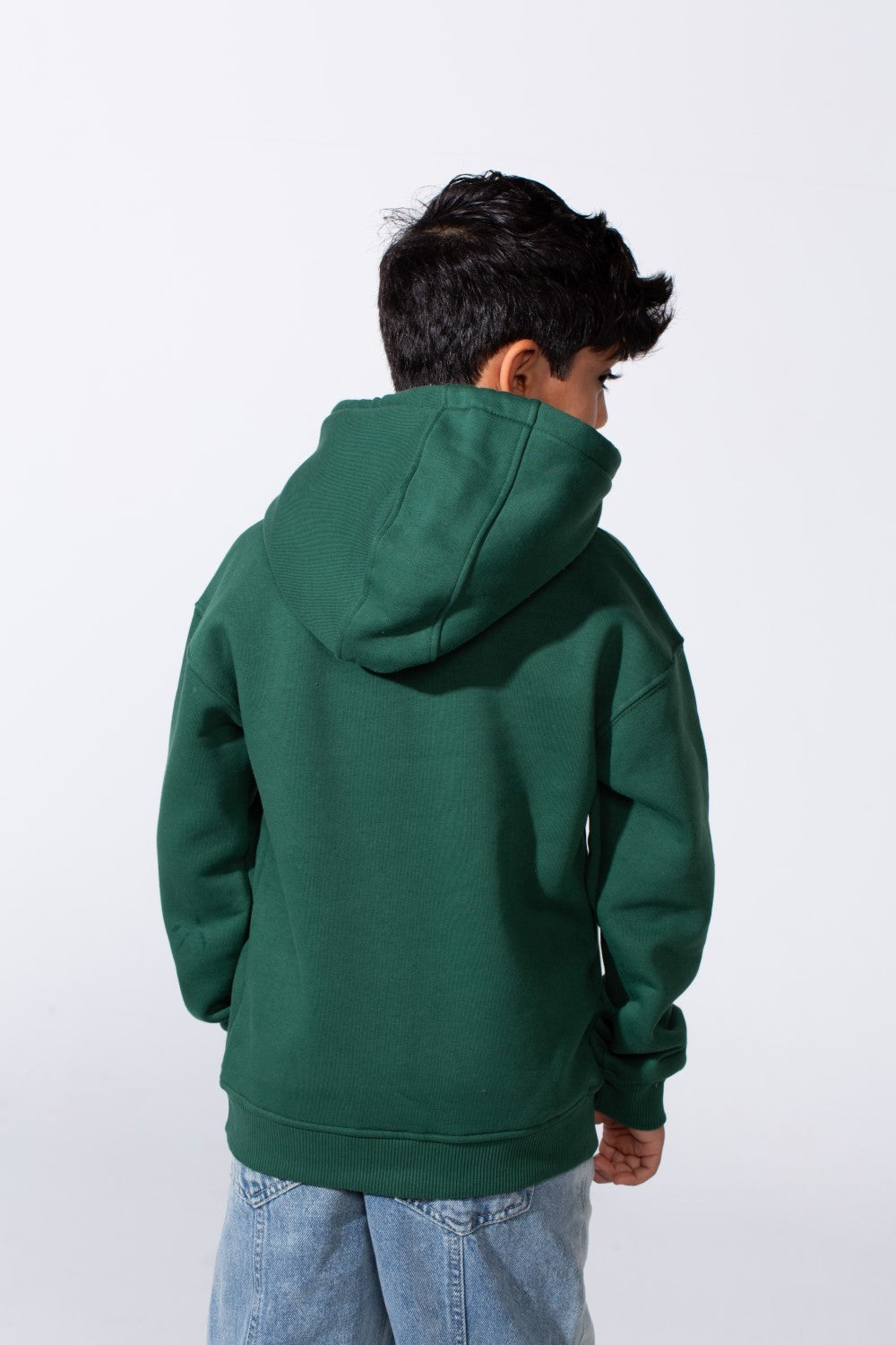 Boy's Hooded Sweatshirt With Front Print Kangaroo Pocket Long Sleeve Oversize Tomato Store