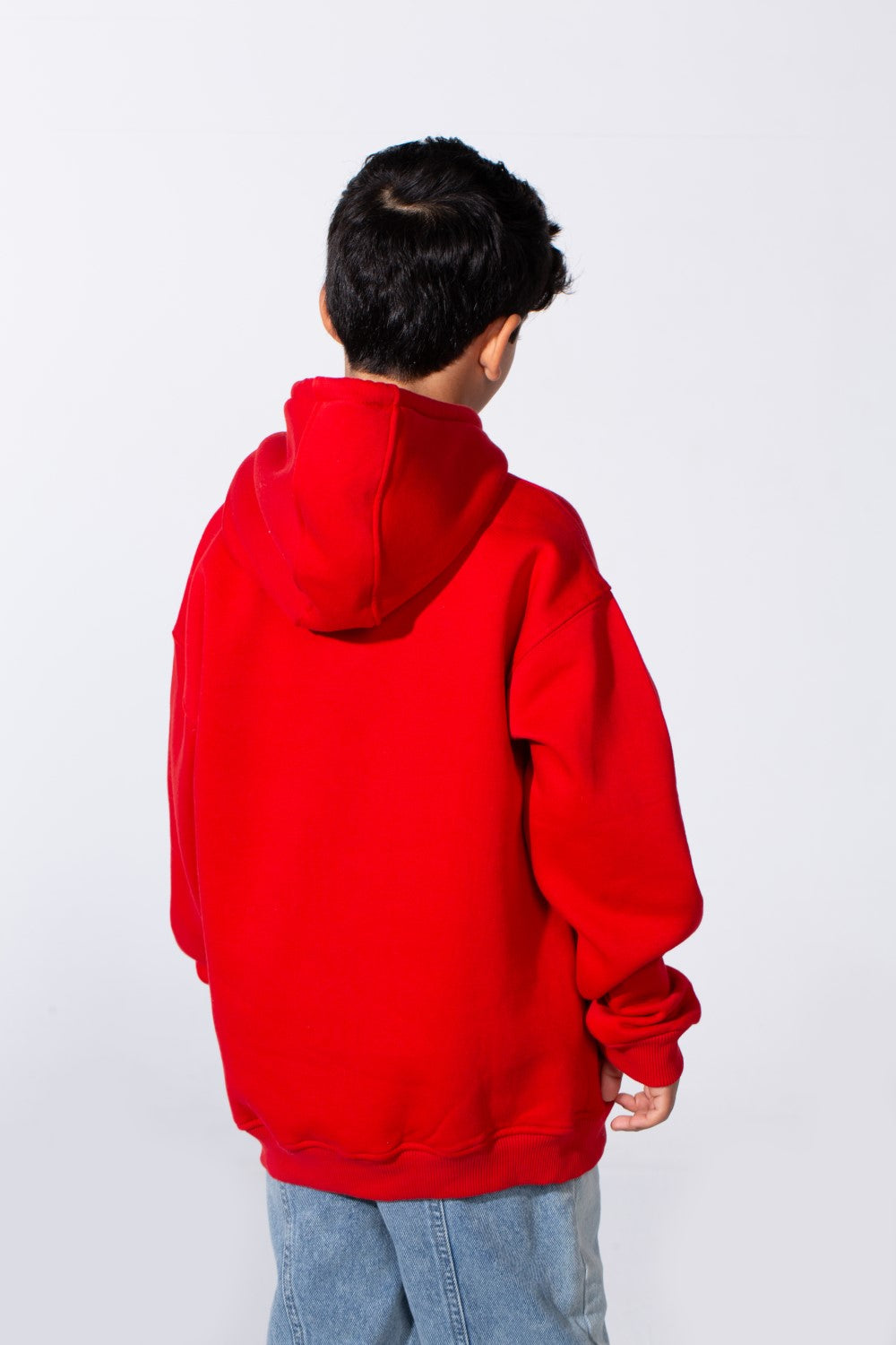 Boy's Hooded Sweatshirt With Front Print Kangaroo Pocket Long Sleeve Oversize Tomato Store