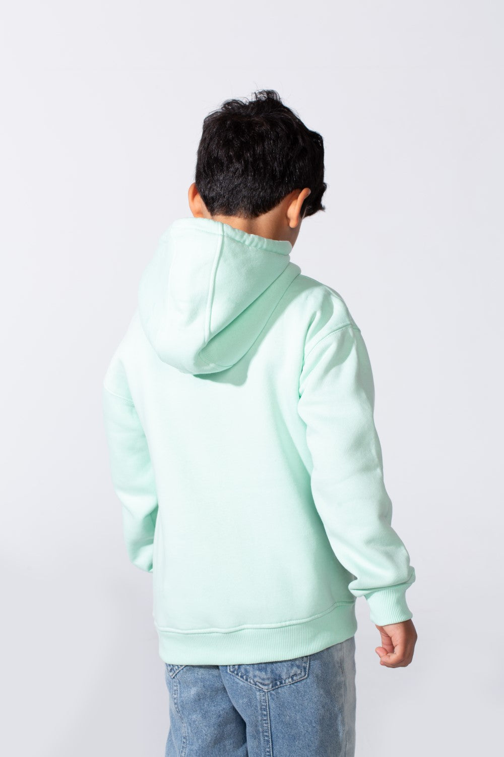 Boy's Hooded Sweatshirt With Front Print Kangaroo Pocket Long Sleeve Oversize Tomato Store