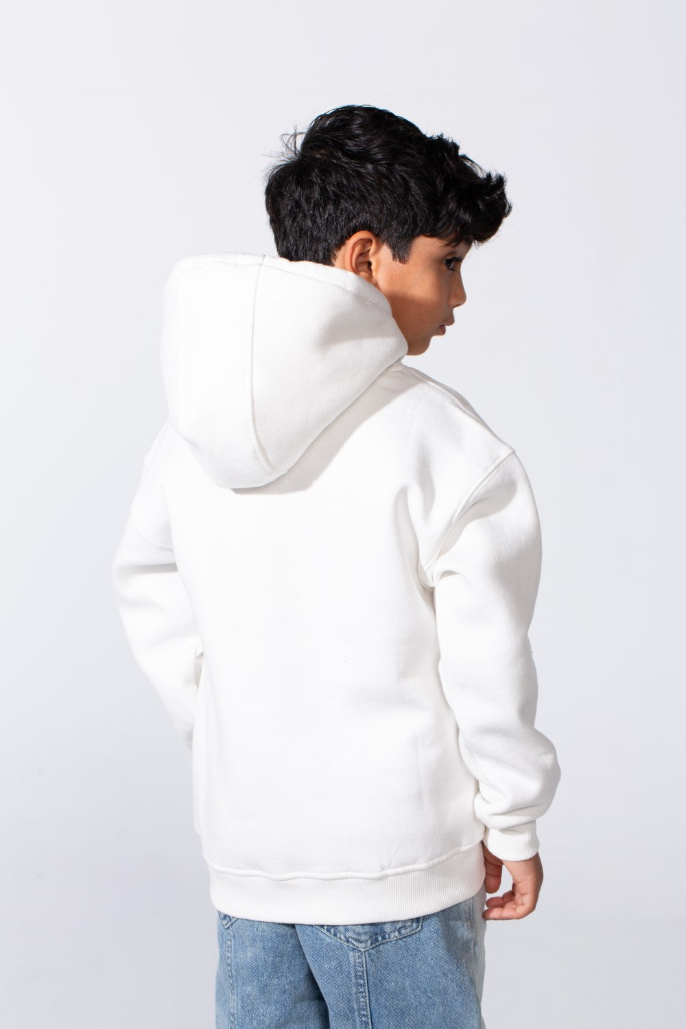 Boy's Hooded Sweatshirt With Front Print Kangaroo Pocket Long Sleeve Oversize Tomato Store