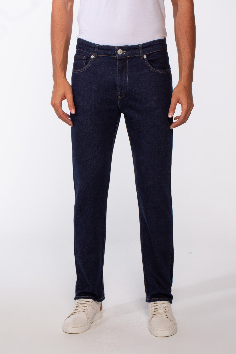 Men's Vintage Effect Straight Essential Jeans Pants