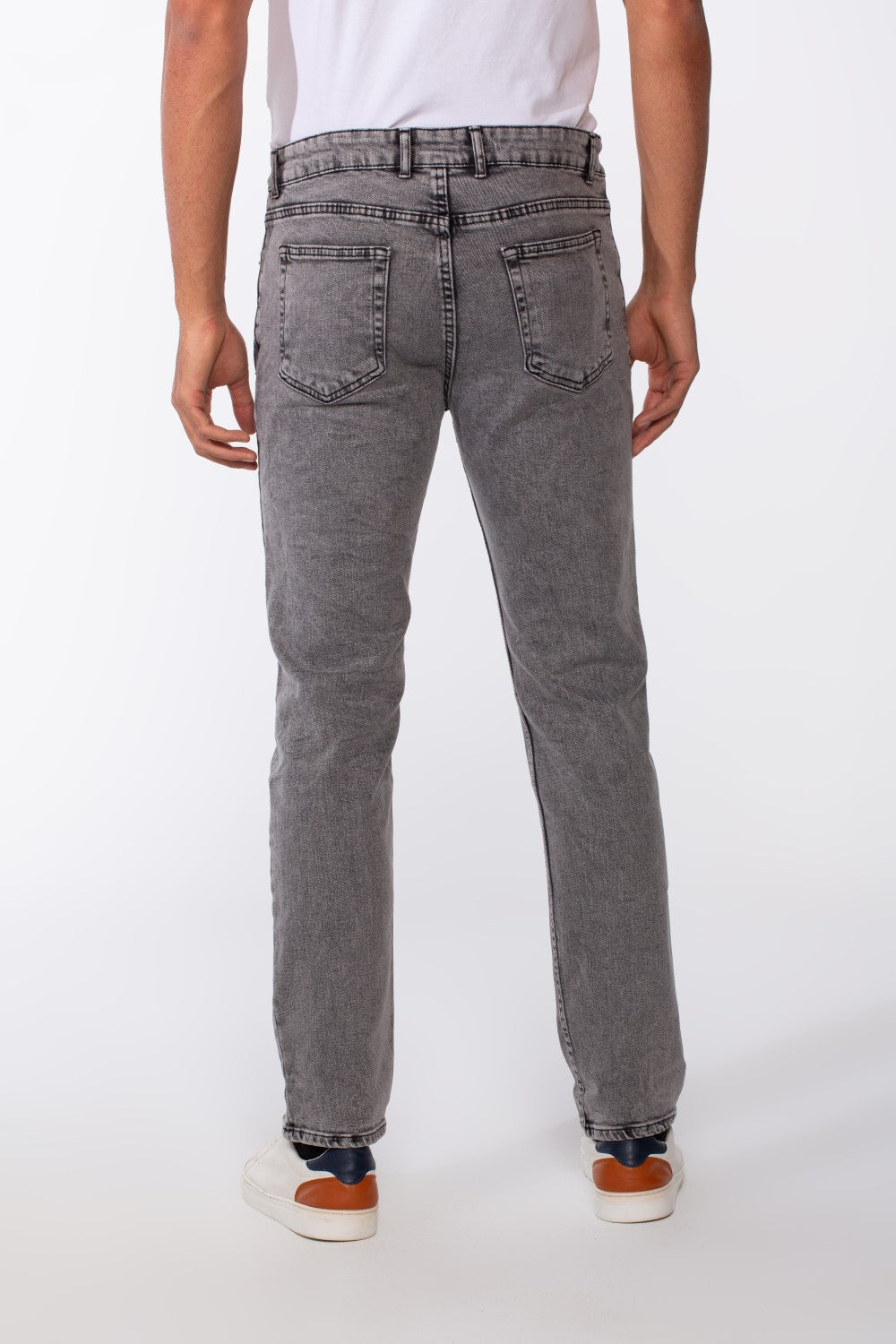 Men's Vintage Effect Straight Essential Jeans Pants