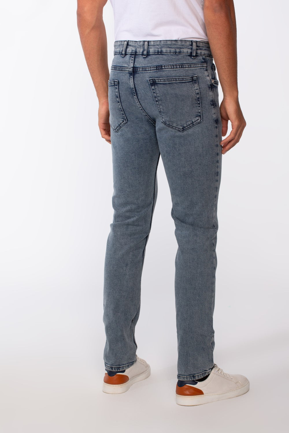 Men's Vintage Effect Straight Essential Jeans Pants