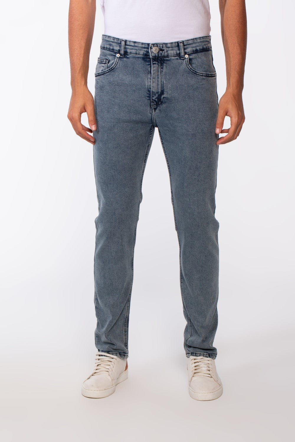 Men's Vintage Effect Straight Essential Jeans Pants