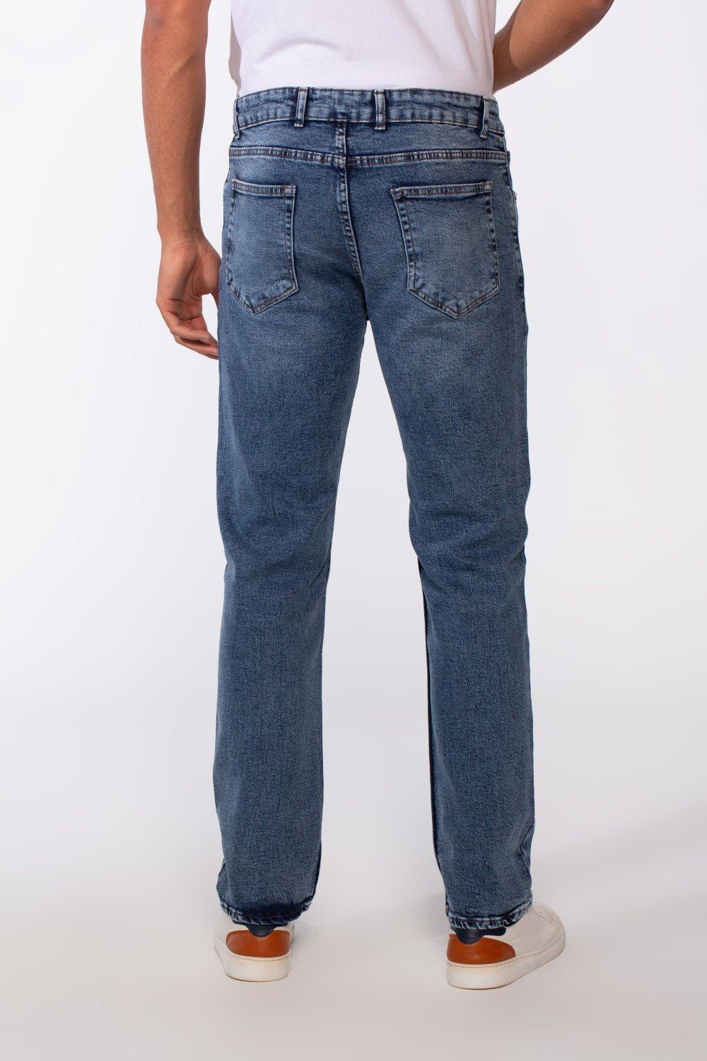 Men's Vintage Effect Straight Essential Jeans Pants