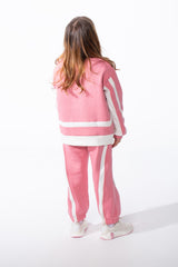 Girl's Tomato Store Slim Fit Melton Outfit Contrast Stripe Panel