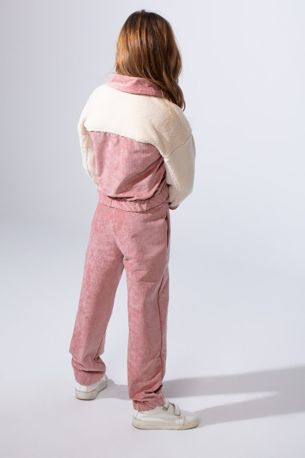 Girl's Two-Pieces With Mix Textured Fabric Classics Collar Button Down Two Chest Pockets Trendy Layered Modern Outfit