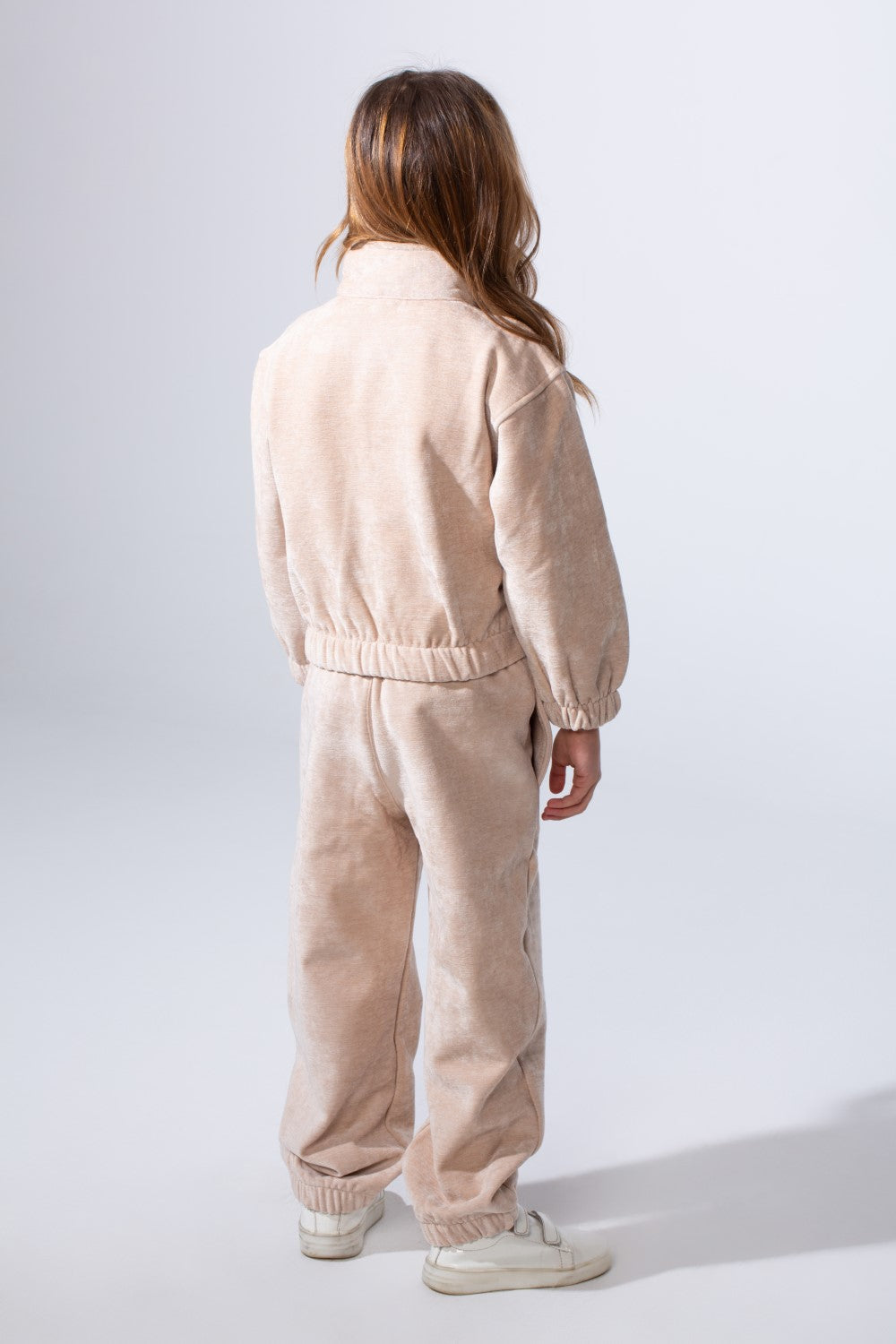 Girl's Tomato Store High Neck Quarter-Zip Slim Fit Melton Outfit