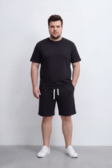Men's Tomato Store Summer Soft Interlock Co-Ord Set Clean Monochrome Design Big Size Outfit