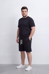 Men's Tomato Store Summer Soft Interlock Co-Ord Set Clean Monochrome Design Big Size Outfit