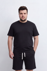 Men's Tomato Store Summer Soft Interlock Co-Ord Set Clean Monochrome Design Big Size Outfit