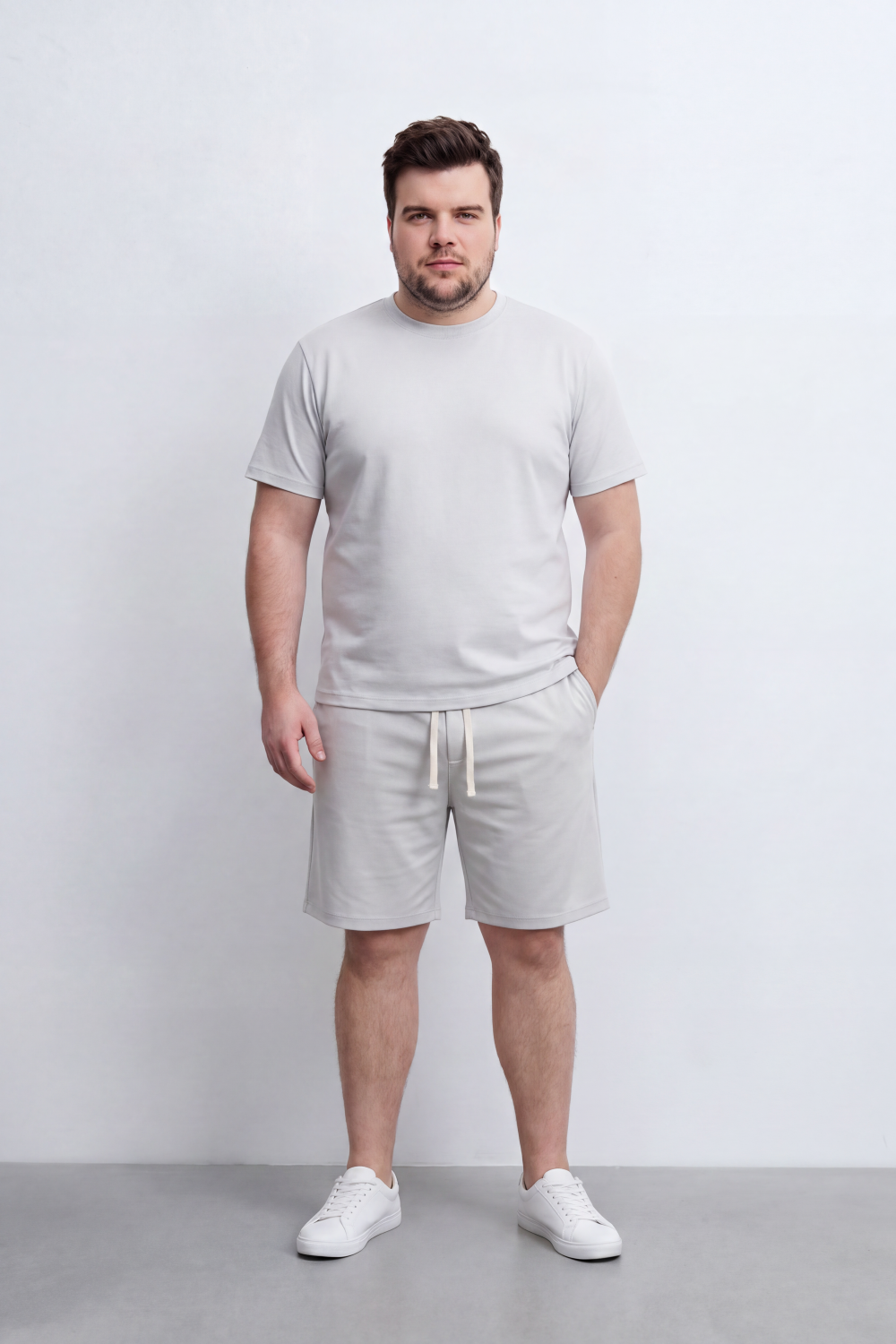 Men's Tomato Store Summer Soft Interlock Co-Ord Set Clean Monochrome Design Big Size Outfit