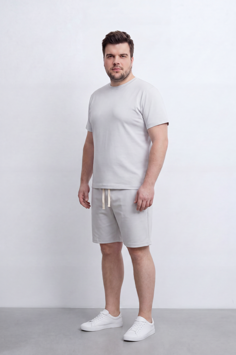 Men's Tomato Store Summer Soft Interlock Co-Ord Set Clean Monochrome Design Big Size Outfit