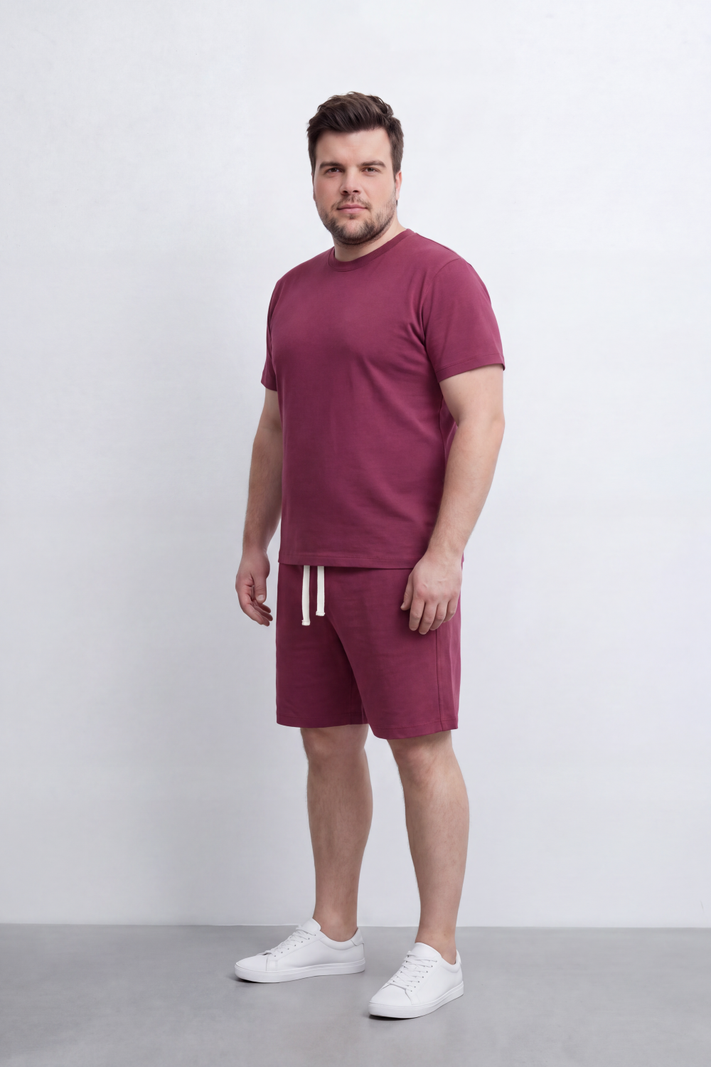 Men's Tomato Store Summer Soft Interlock Co-Ord Set Clean Monochrome Design Big Size Outfit