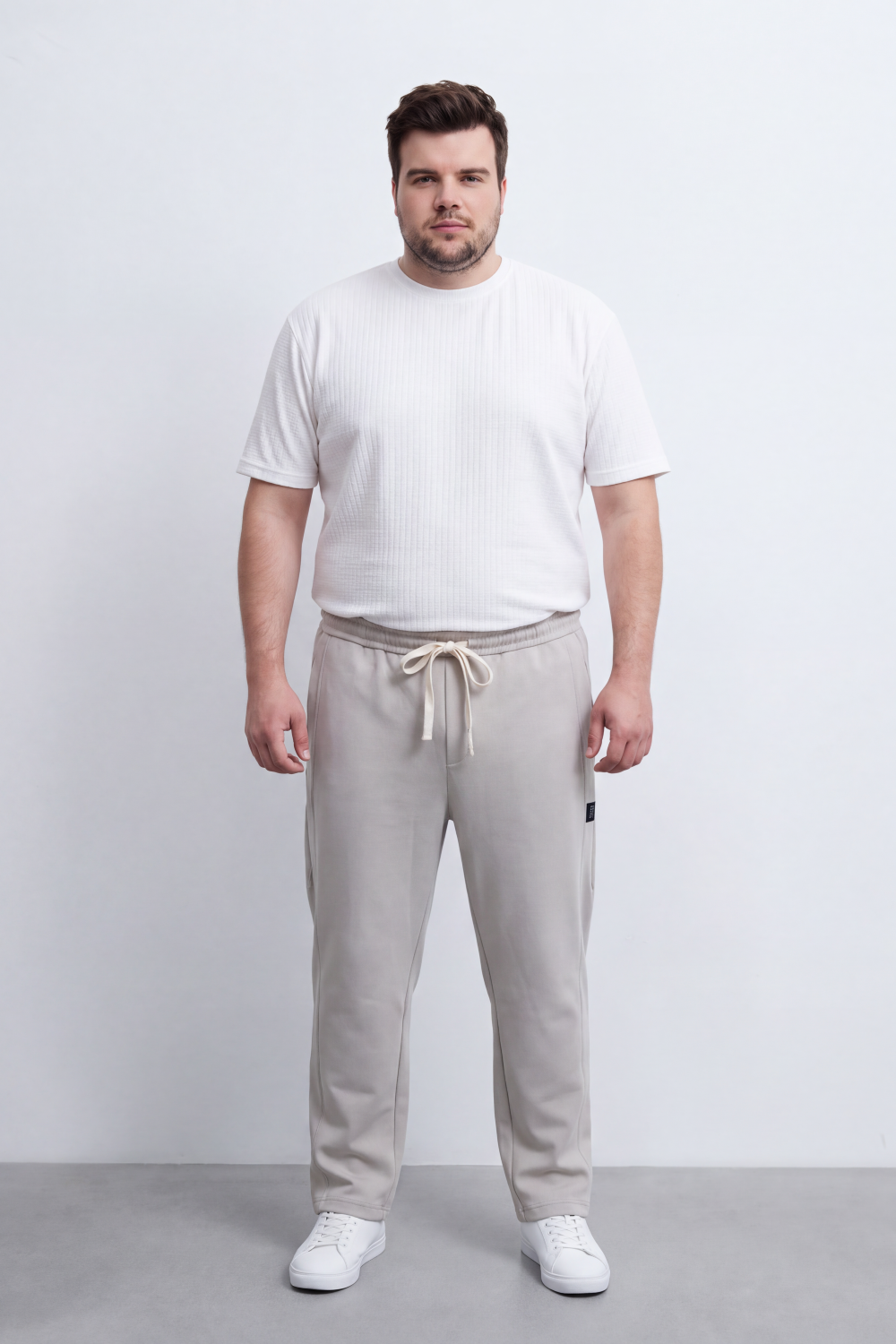 Men's Tomato Store Sweatpants Elastic Drawstring Waist Side Logo Detail Big Size