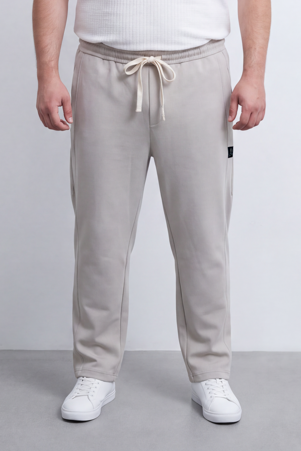 Men's Tomato Store Sweatpants Elastic Drawstring Waist Side Logo Detail Big Size