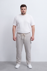 Men's Tomato Store Sweatpants Elastic Drawstring Waist Side Logo Detail Big Size