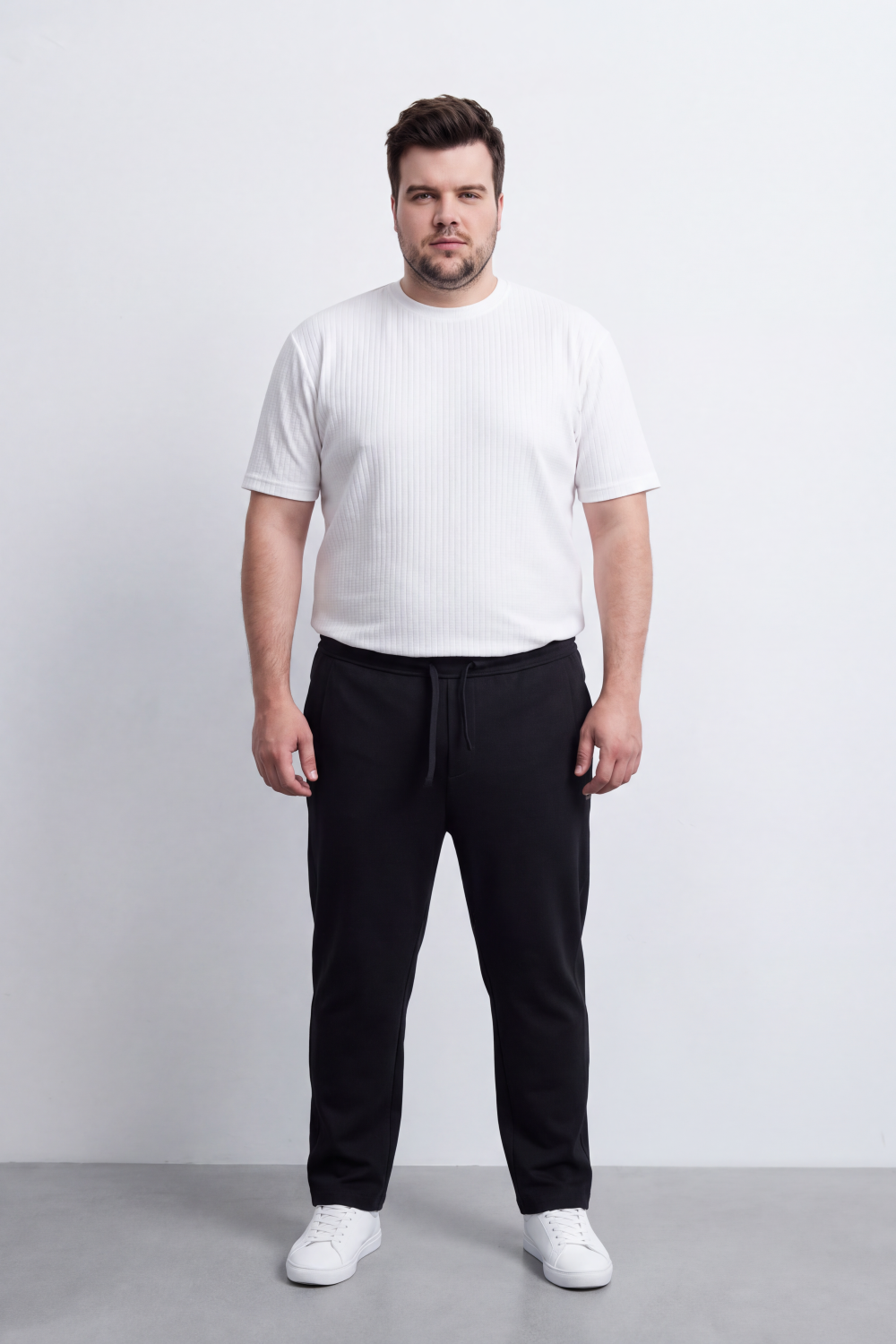 Men's Tomato Store Sweatpants Elastic Drawstring Waist Side Logo Detail Big Size