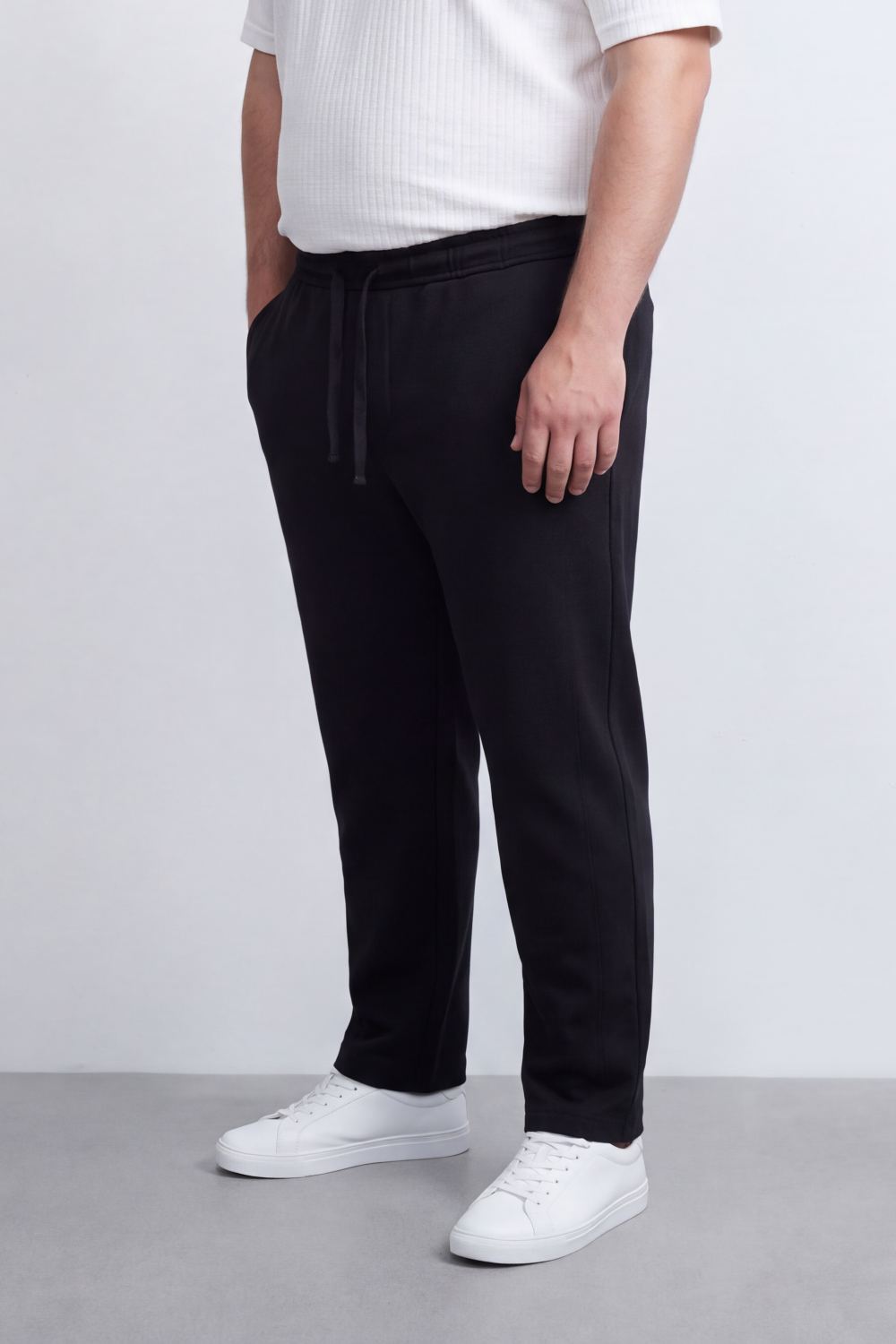 Men's Tomato Store Sweatpants Elastic Drawstring Waist Side Logo Detail Big Size