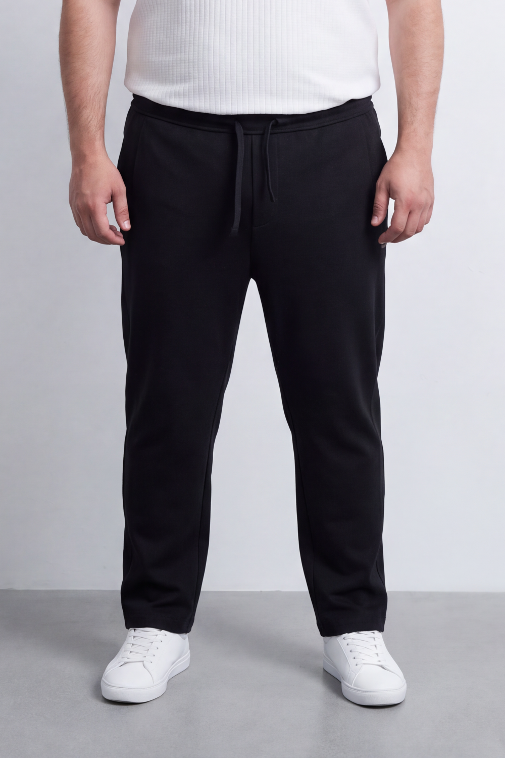 Men's Tomato Store Sweatpants Elastic Drawstring Waist Side Logo Detail Big Size