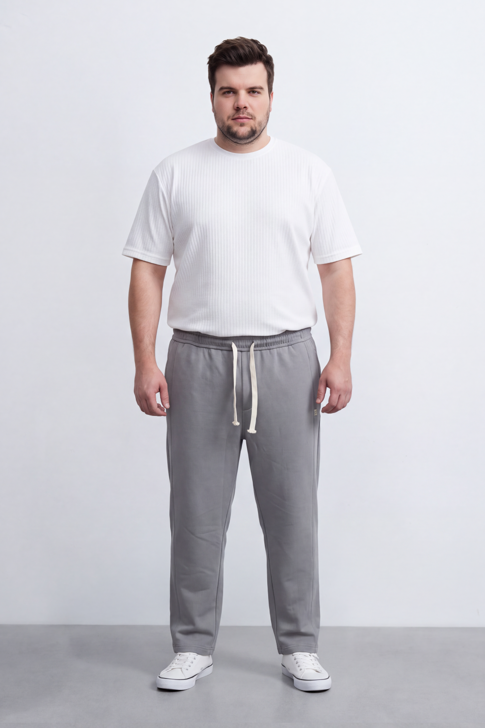 Men's Tomato Store Sweatpants Elastic Drawstring Waist Side Logo Detail Big Size