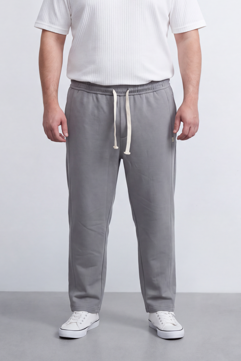 Men's Tomato Store Sweatpants Elastic Drawstring Waist Side Logo Detail Big Size