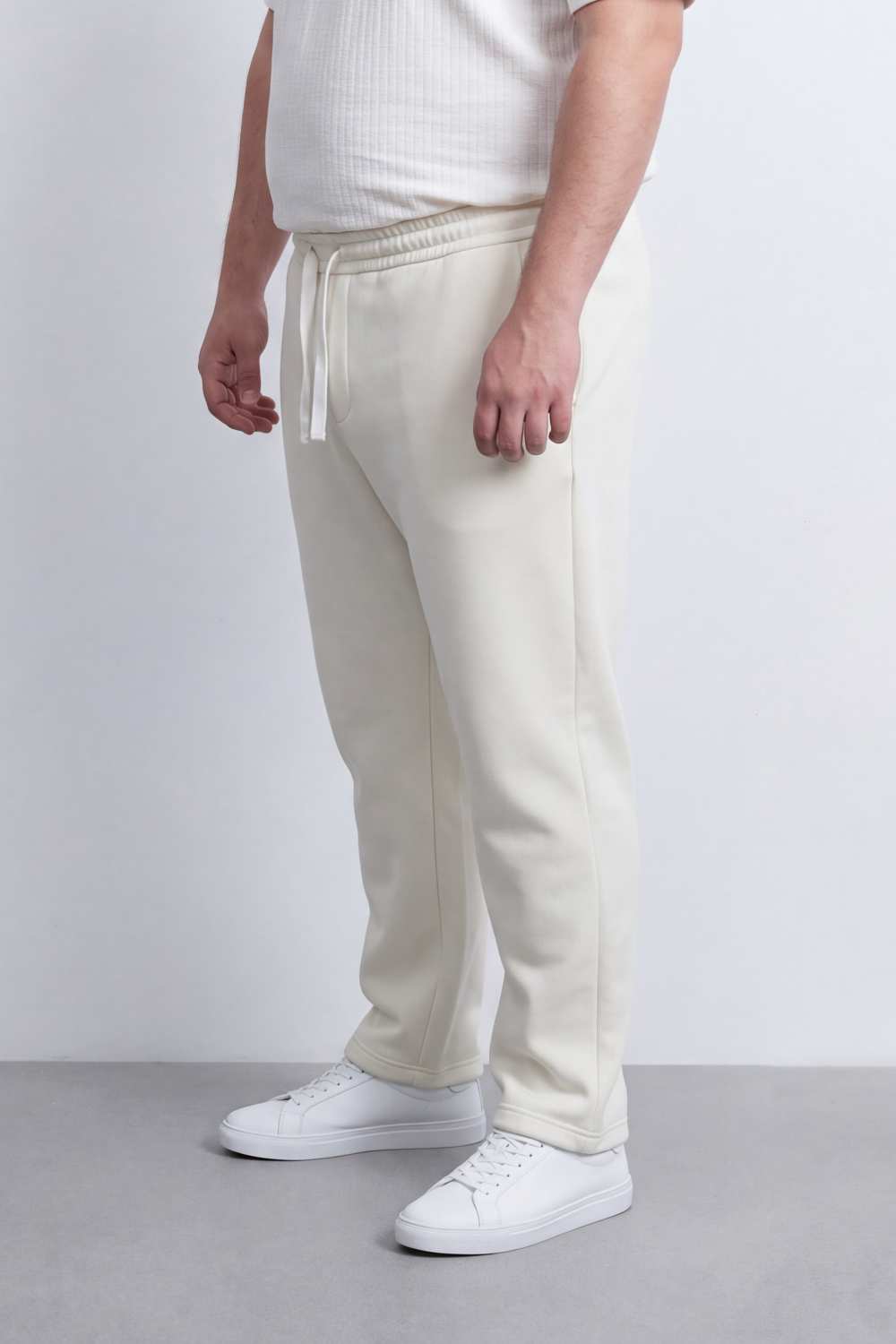 Men's Tomato Store Sweatpants Elastic Drawstring Waist Side Logo Detail Big Size