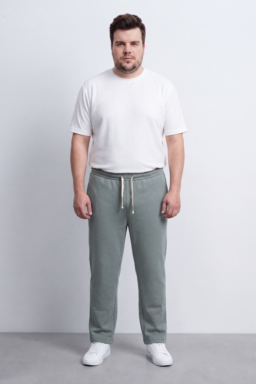 Men's Tomato Store Sweatpants Elastic Drawstring Waist Side Logo Detail Big Size