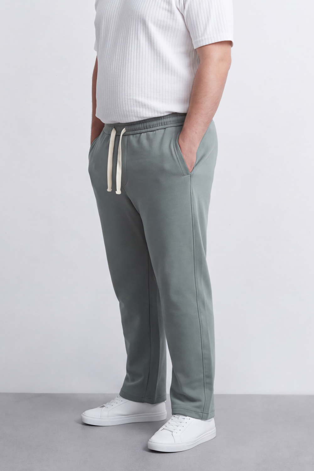 Men's Tomato Store Sweatpants Elastic Drawstring Waist Side Logo Detail Big Size