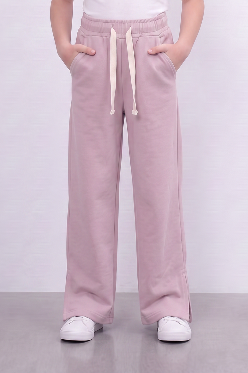Girl's Tomato Store Pants Elastic Drawstring Waist Side Pocket Detail