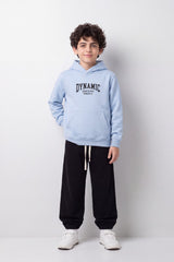 Boy's Tomato Store Winter Soft Fleece Hoodie Long Sleeve Dynamic Front Typography Bold Cartoon Back Graphic Slim Fit