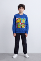Boy's Tomato Store Slim Fit Melton Sweatshirt Ninja Turtle Front Graphic