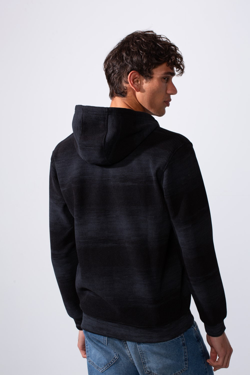 Men's Slim Fit Tie Dye Full Zip Hood Sweatshirt