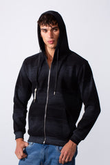 Men's Slim Fit Tie Dye Full Zip Hood Sweatshirt