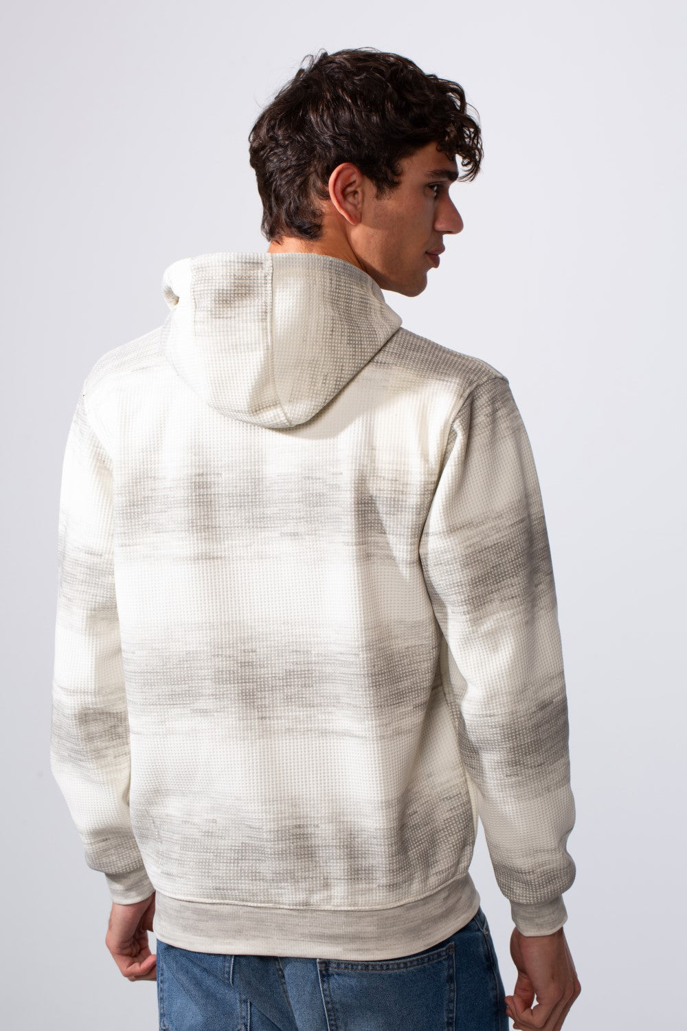 Men's Slim Fit Tie Dye Full Zip Hood Sweatshirt