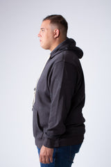 Men's Long Sleeve With Unique Marble Pattern Front Kangaroo Pocket Comfortable Big Size Hooded Sweatshirt