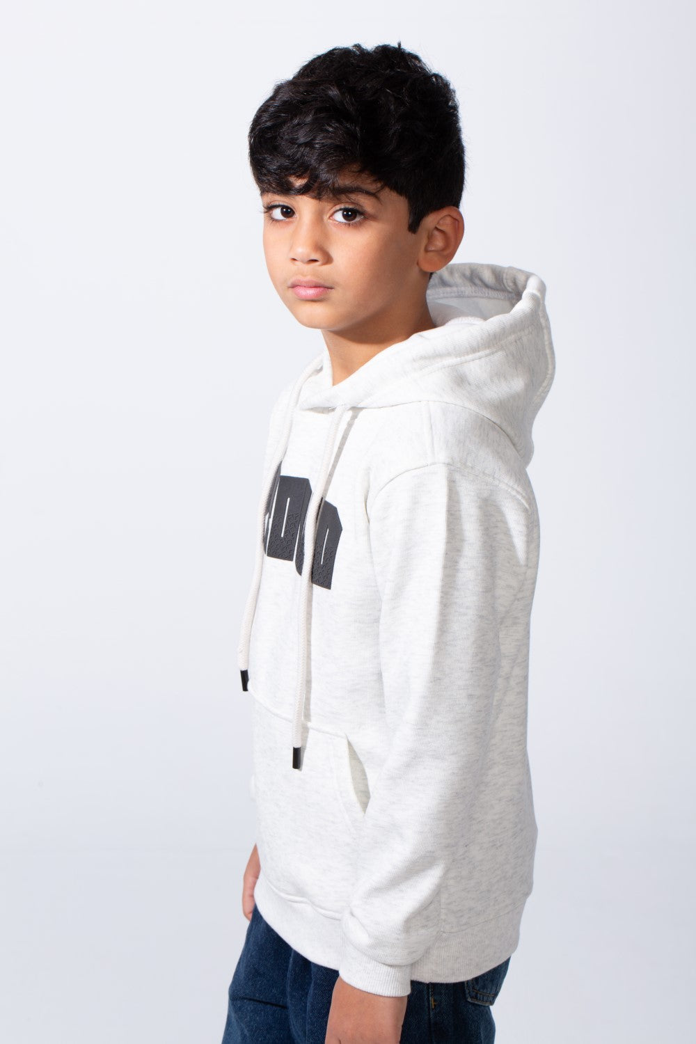 Boy’s Slim Fit Modern Comfort For Everyday Wear Front Print Hood Sweatshirt