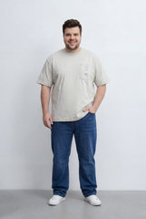 Men’s Tomato Store Big Size T-Shirt Utility Inspired Chest Pocket And Distressed Detail