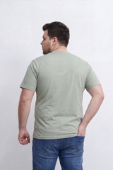 Men’s Tomato Store Silent Rage T-Shirt Tonal Angry Chest Typography With Fine Scratch Line Big Size