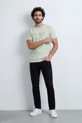 Men’s Tomato Store Quiet Rage T-Shirt Tonal Angry Chest Typography Sketch Fill Graphic Plain Dyed Surface Regular Fit Summer Melton