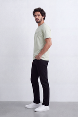 Men’s Tomato Store Quiet Rage T-Shirt Tonal Angry Chest Typography Sketch Fill Graphic Plain Dyed Surface Regular Fit Summer Melton