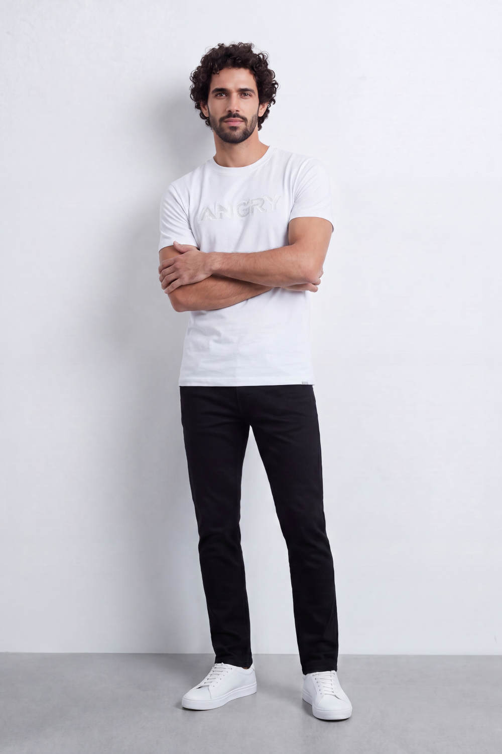 Men’s Tomato Store Quiet Rage T-Shirt Tonal Angry Chest Typography Sketch Fill Graphic Plain Dyed Surface Regular Fit Summer Melton